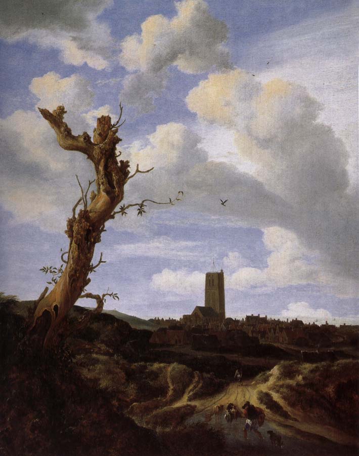 View of Egmond aan Zee with a Blasted Elm